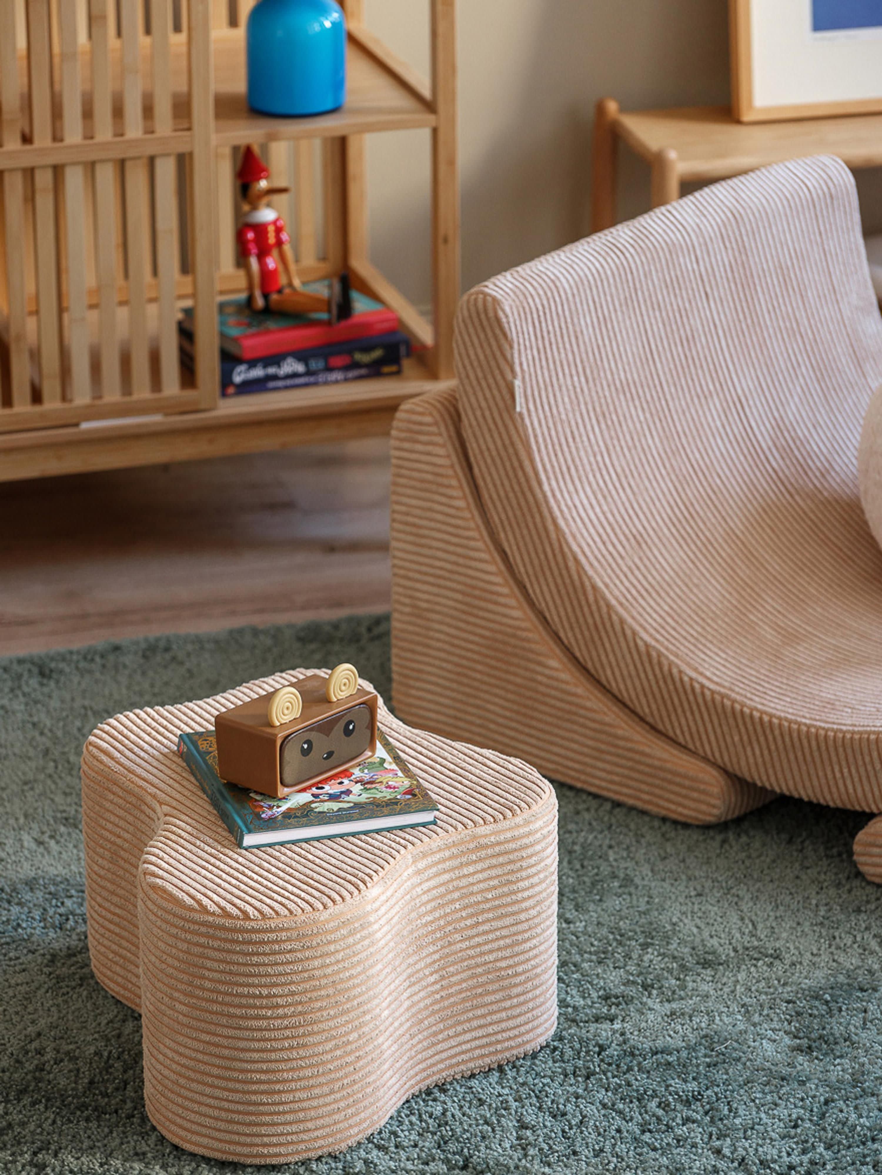 Kinder-Pouf Cloud aus Cord, handgefertigt