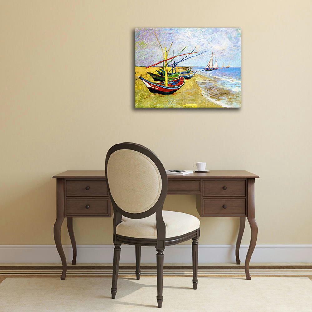 - Tableau Fishing Boats On The Beach Vincent Van Gogh 80x100cm