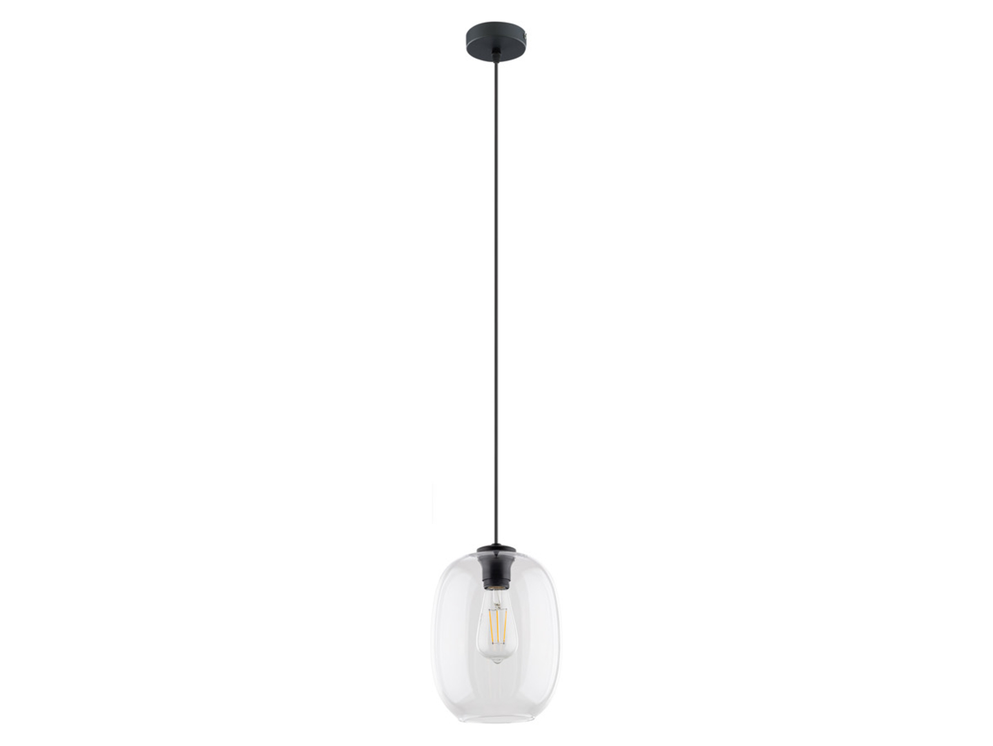 Lampa wisząca Elio szklana transparentna