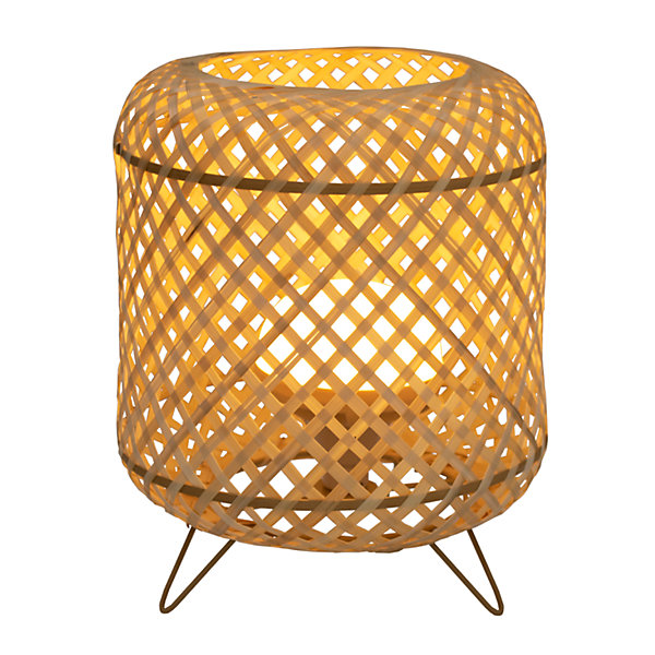 Lampe à poser en bambou sans fil Rodas IP54 900lm l.37 x H.27 cm