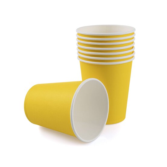 School Bus Yellow Paper Cups 8 Pack