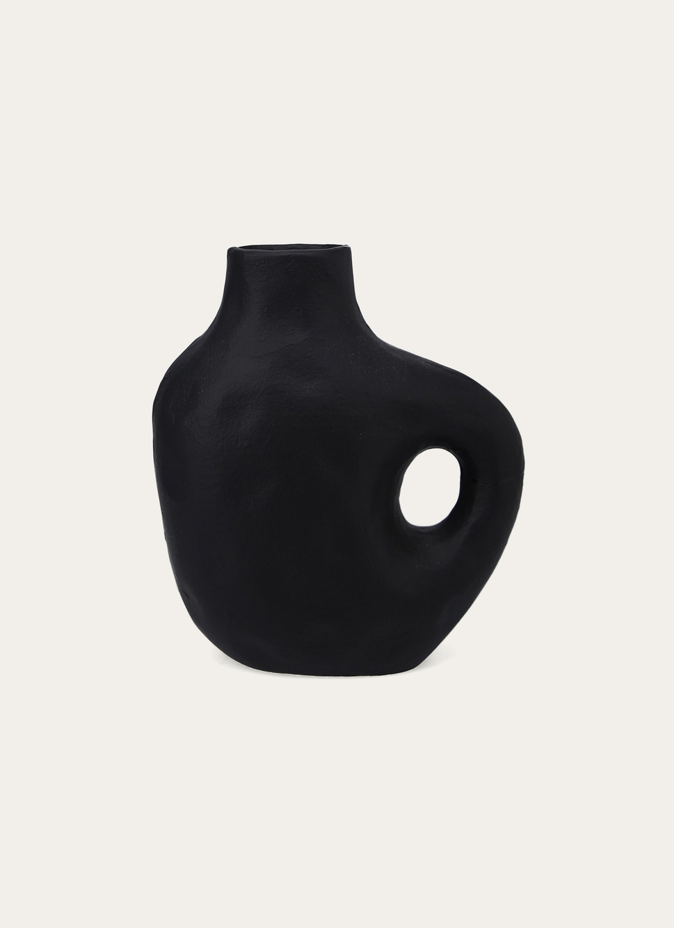 VASE FORME ABSTRAITE EN ALUMINIUM NOIR