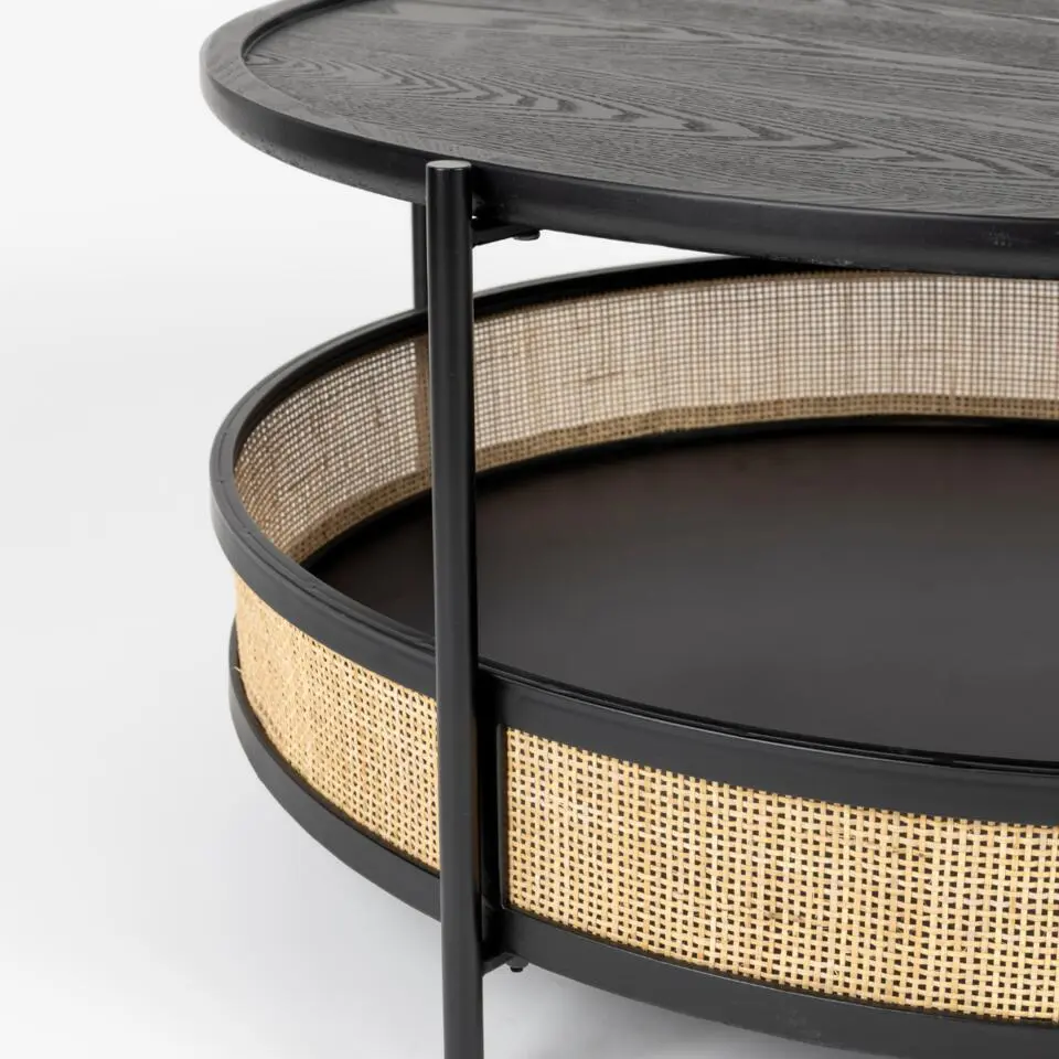 Housecraft Makoto Salontafel Rond 80x80 cm Zwart