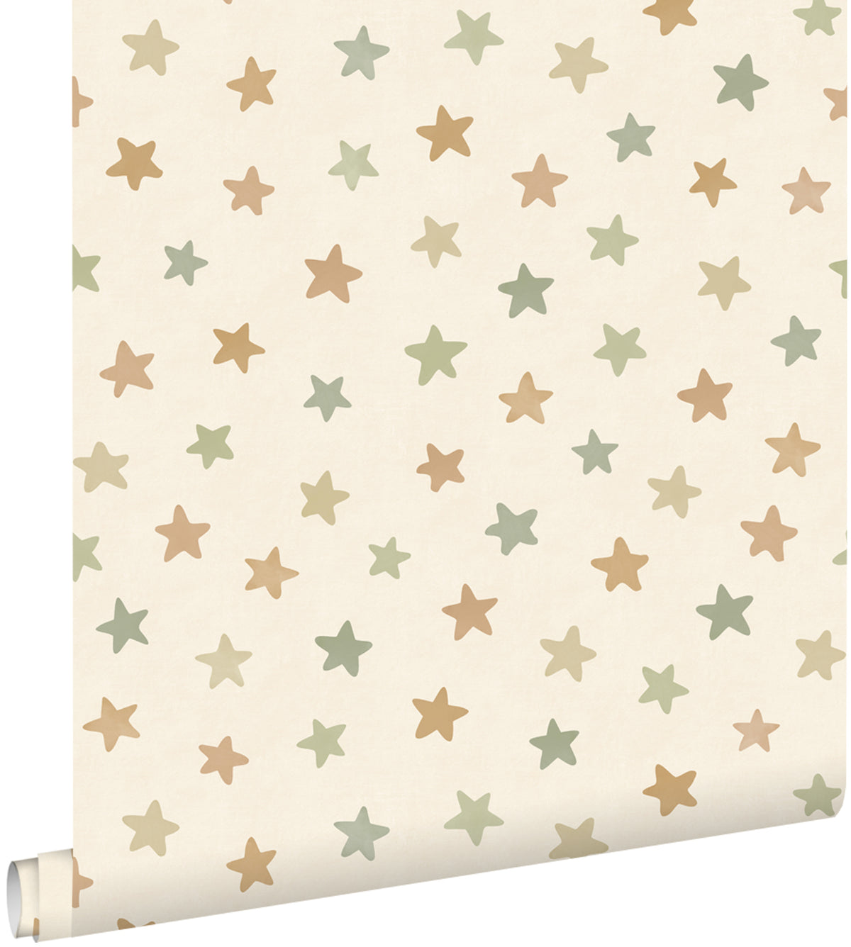 ESTAhome behang sterretjes groen en blauw en beige - 50 x 900 cm - 131707