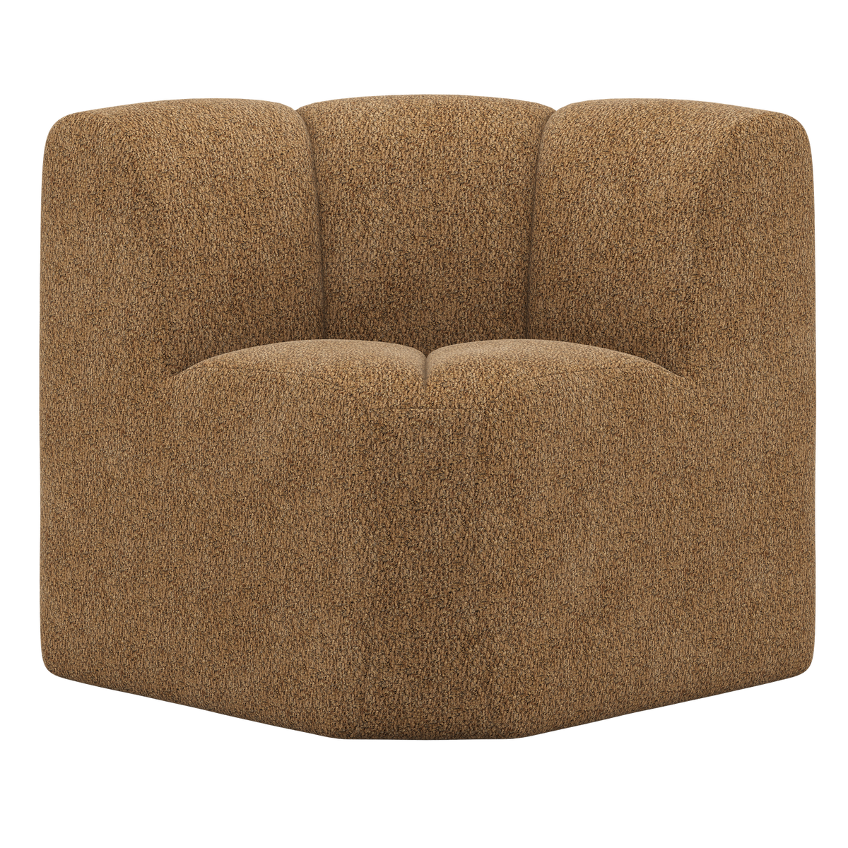 WOOOD eetbankje hoek met rugleuning Mojo - Wollig - Honinggeel - 83x83x83