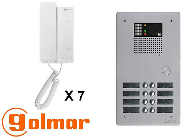 Kit interphone avec 7 combinés GOLMAR Collectif