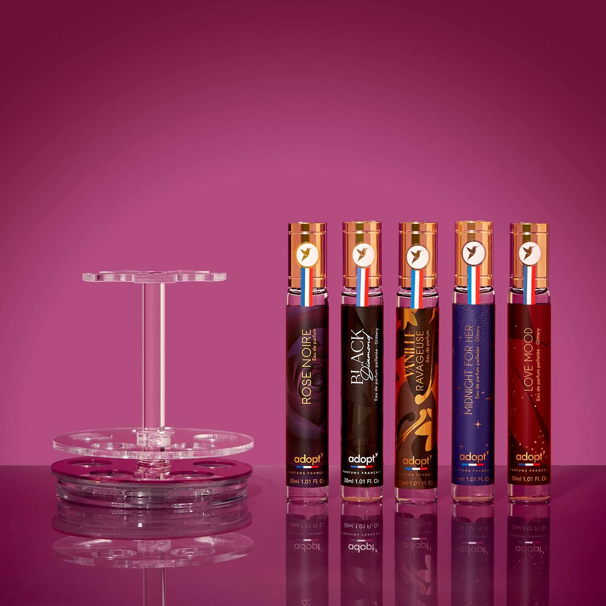 Dangerous WomanCoffret carrousel 5 eaux de parfums Rose Noire 30ml   Black Diamond 30ml   Vanille Ravageuse 30ml   Midnight For Her 30ml   Love Mood 30 ml