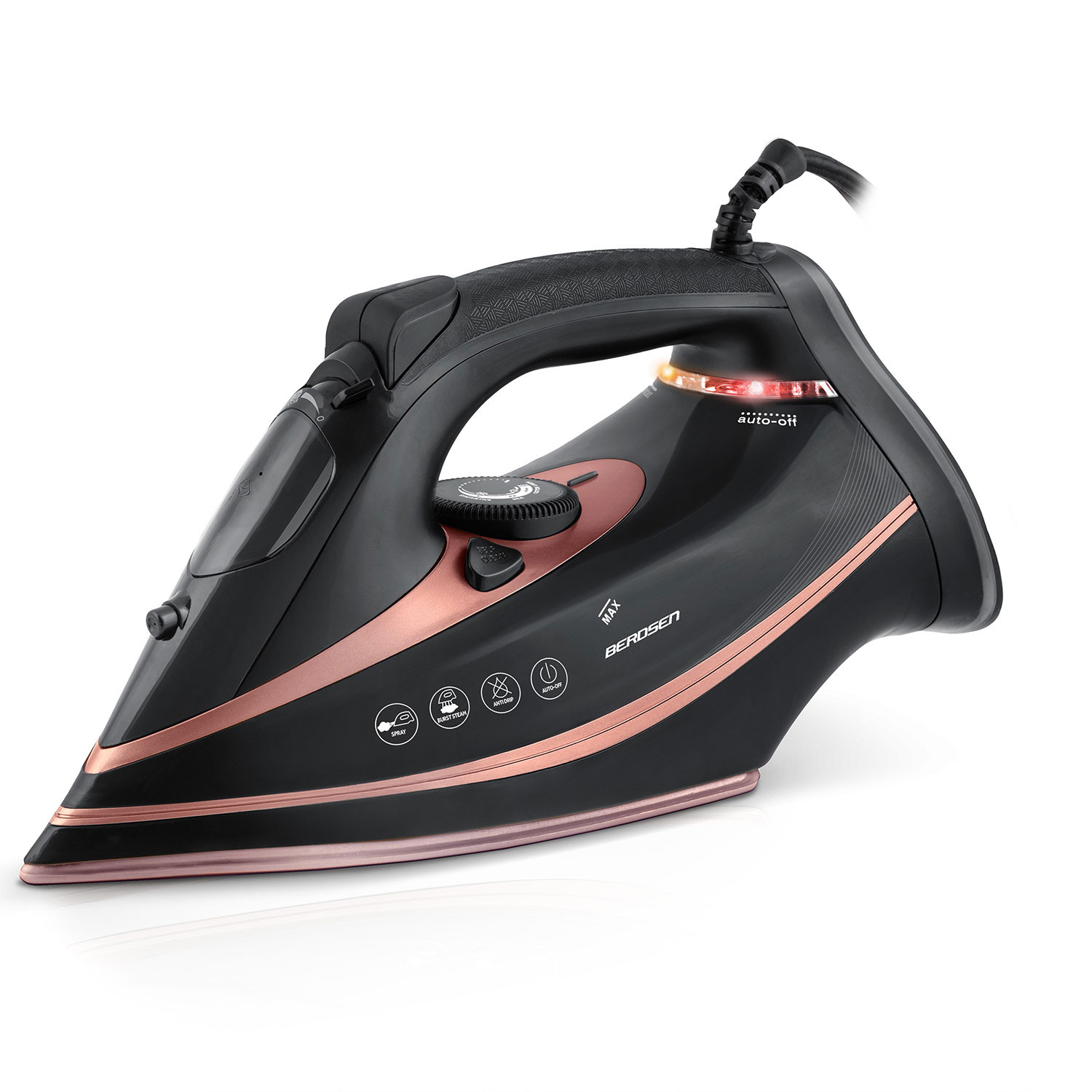 Żelazko parowe 3000W ceramiczna powłoka praca w pionie Berdsen 333200
