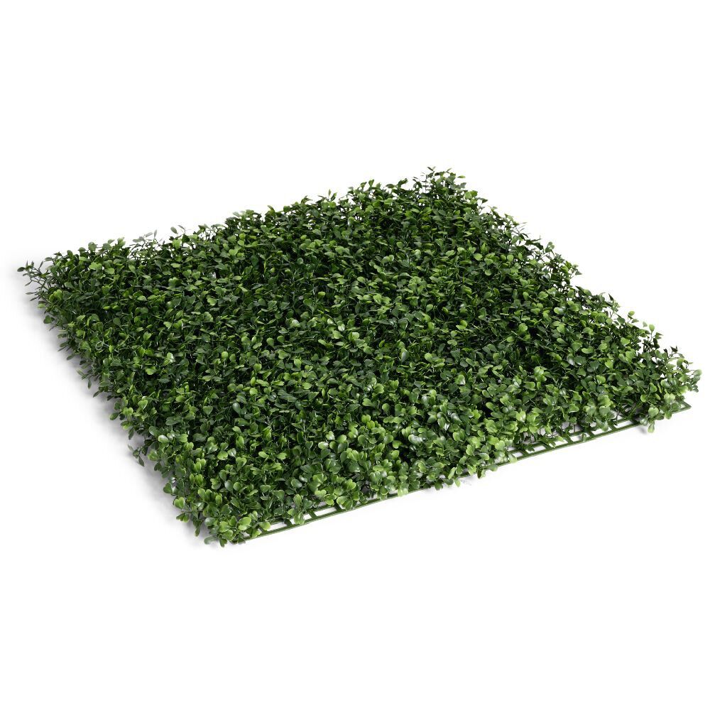 Carré végétal artificiel feuilles vertes 50x50cm clipsable