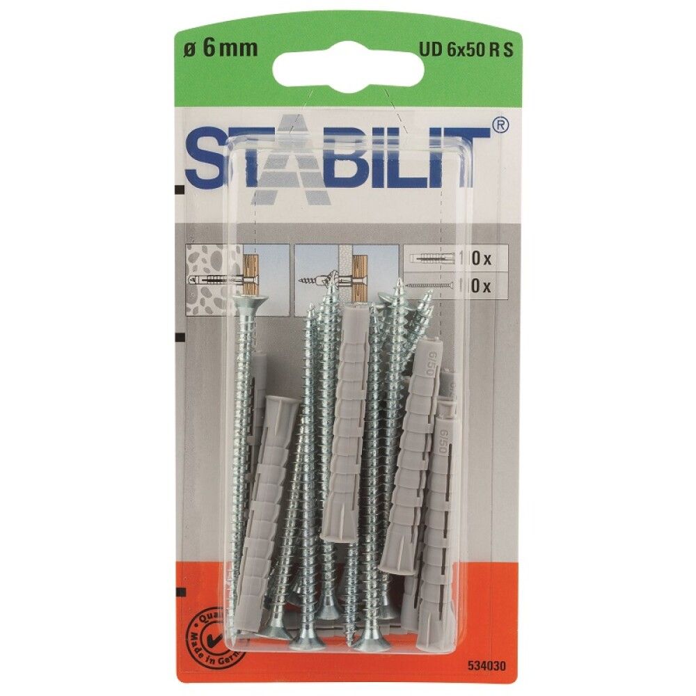 UNIVERSALPLUGG STABILIT 6X50MM 10STK
