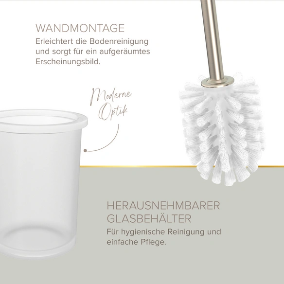 Toilettenbürstenhalter »NOA«, Nickel-matt, Montageart: Kleben oder Bohren