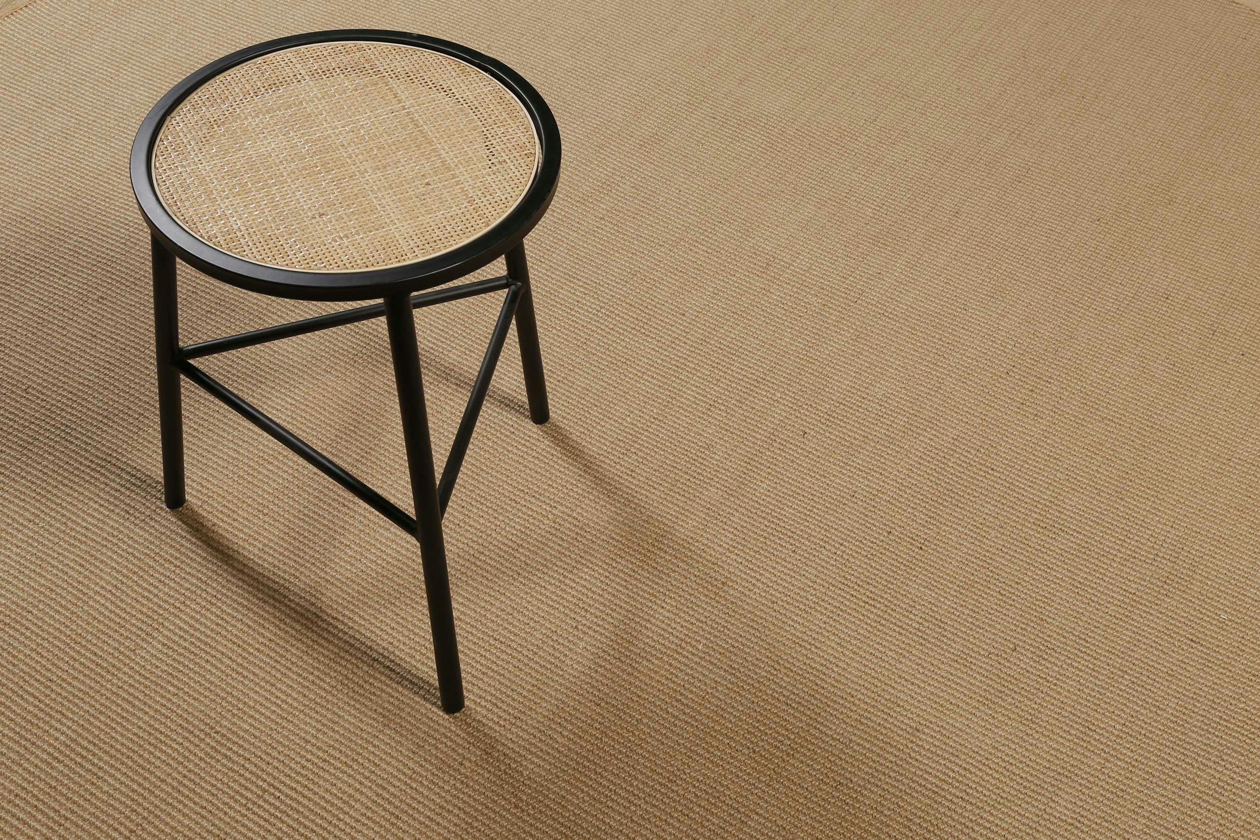 HUGO ONE - Tapis en jute, antidérapant couleur naturel Ø200