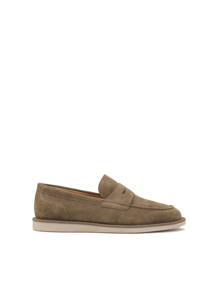 Men's suede slip-on shoes