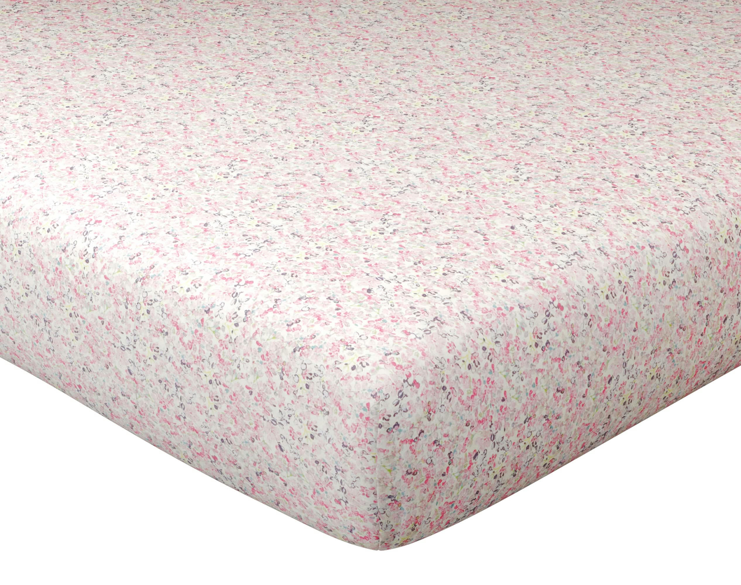 ADENA - Drap-housse 140x190 en coton rose