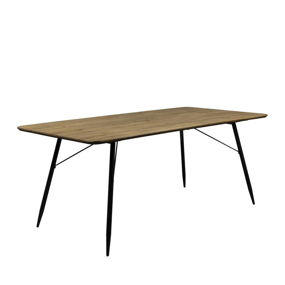 ROGER - Table à manger en bois et métal 180x90cm bois clair