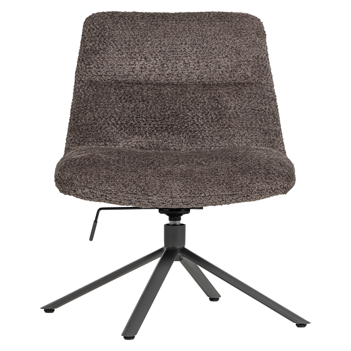 WOOOD draaifauteuil verstelbaar Soren - Wollig - Bruin - 82x73x62
