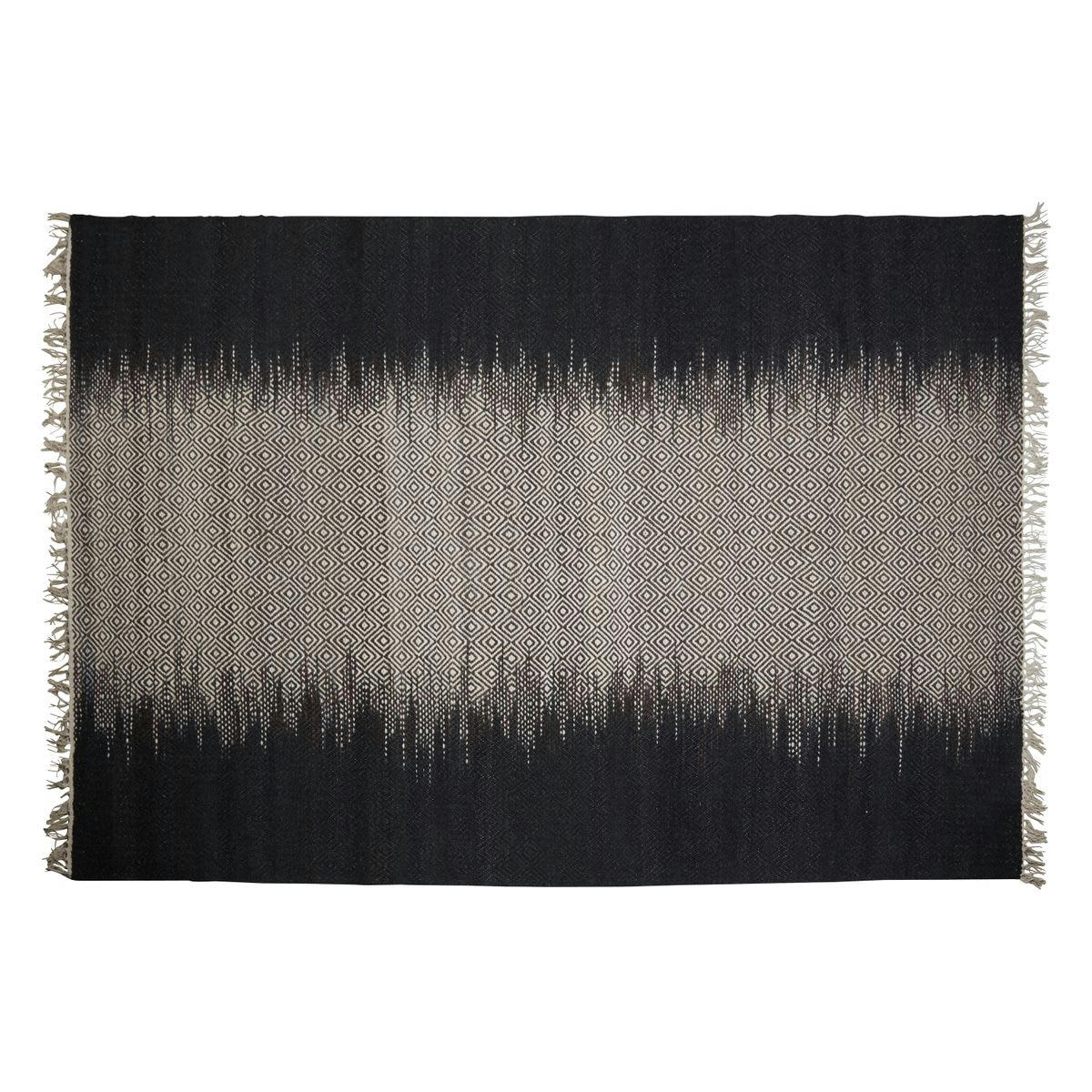 SHADE - Tapis 100% laine noir 240 x 170 cm