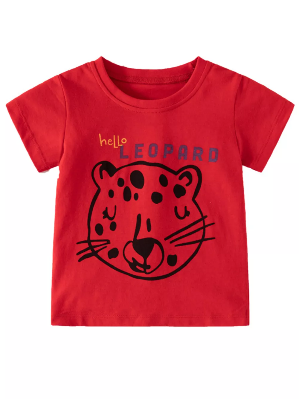Children's Leopard Graphic Short Sleeve T-Shirt