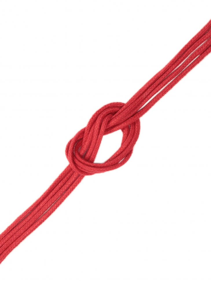 Red laces thin round waxed laces