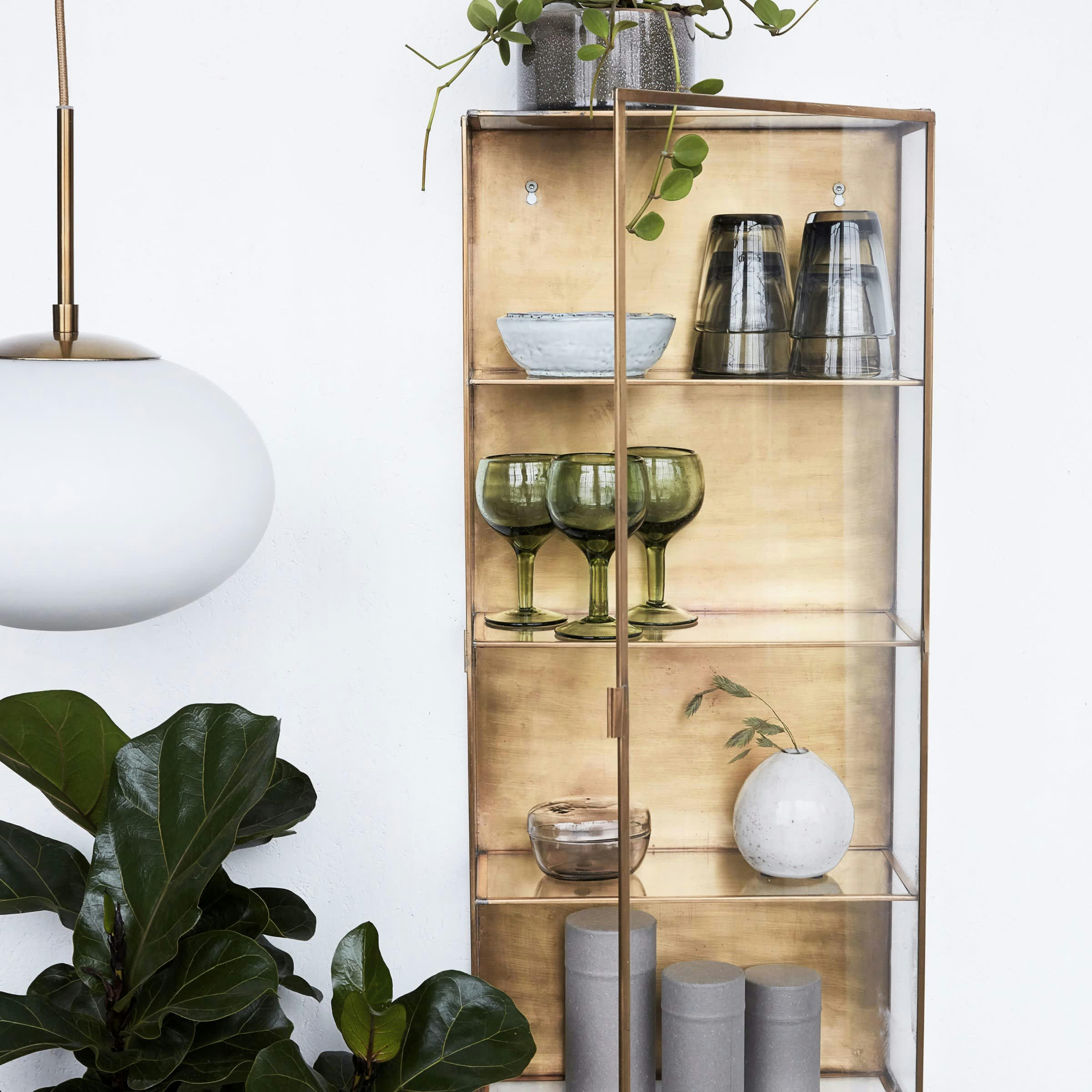 GLASS - Vitrine en métal or