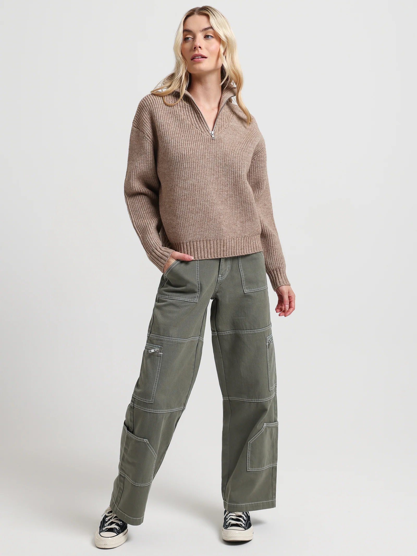 Addison Half Zip Knit