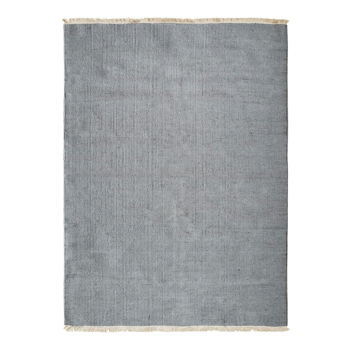 ESSENCE - Tapis en jute et coton avec franges gris clair 160x230