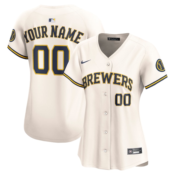 Milwaukee Brewers Nike Women's Home Limited Custom Jersey - Cream