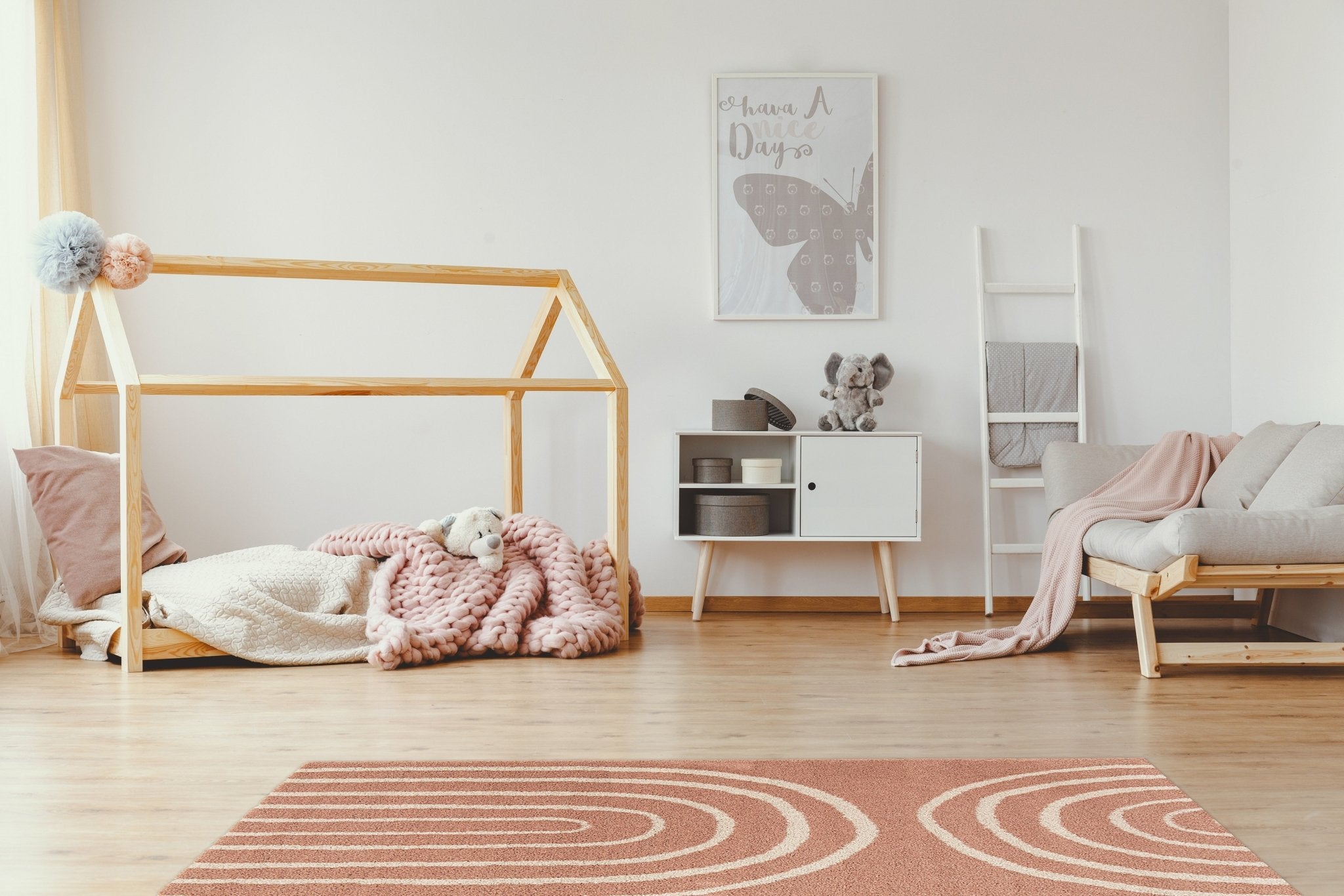 AFK Living vloerkleed Harmoni - voor kinderen - roos