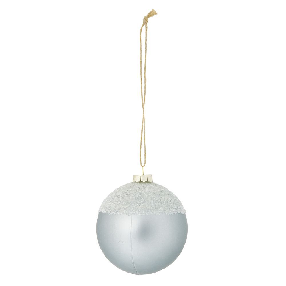 Boule de No&euml;l Ø6cm effet givré (3 modèles)