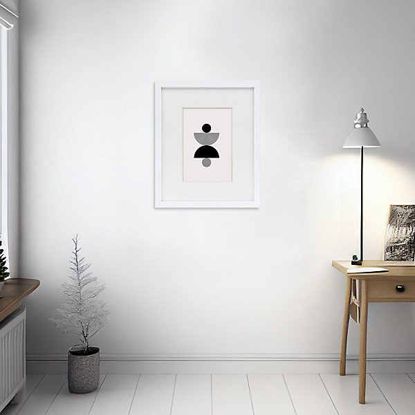 Cadre photo wild blanc 40x50 cm avec passe-partout 20x30 cm Fabriqué en France
