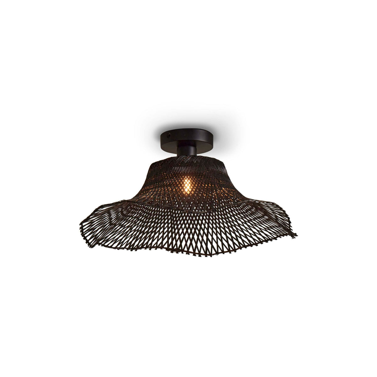 GOOD&MOJO plafonnière Ibiza - zwart - Ø50cm