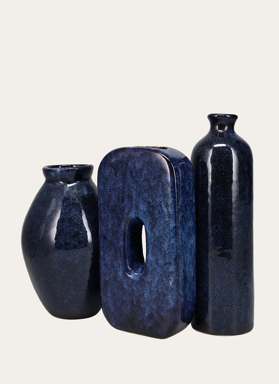 VASE EMAILLÉ EN HAUTEUR BLEU