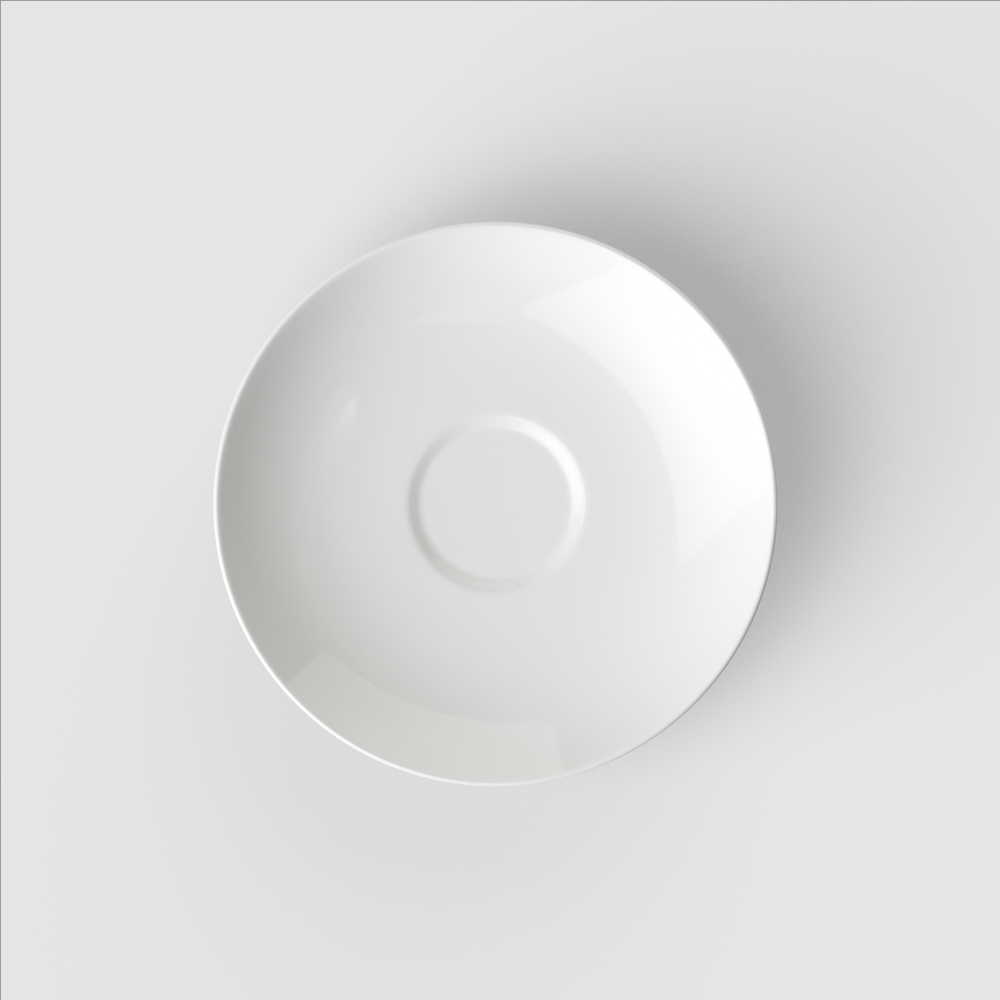 Rose Garden Coffee cup saucer - White, 5.9'' x 5.9'', Premium Porcelain