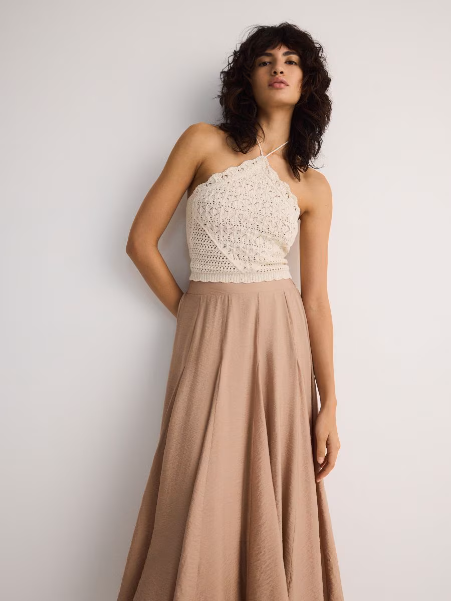 Viscose Midi Skirt