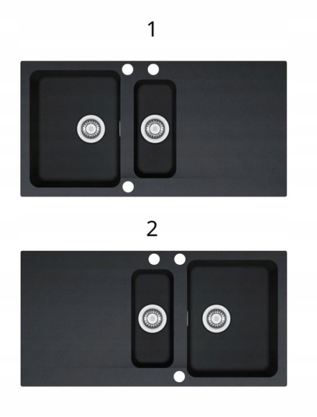 Zlewozmywak Franke Orion OID 651-100 czarny onyx bateria