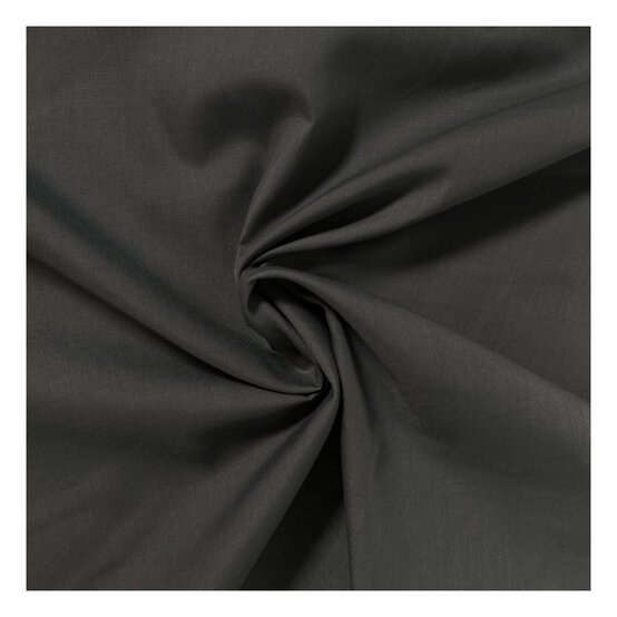 Grey Polycotton Fabric by the Metre