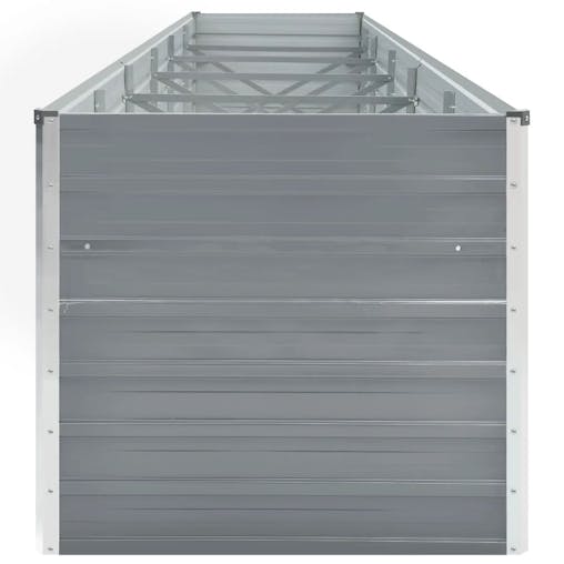 NNEVL Garden Raised Bed Galvanised Steel 480x80x77 cm Grey