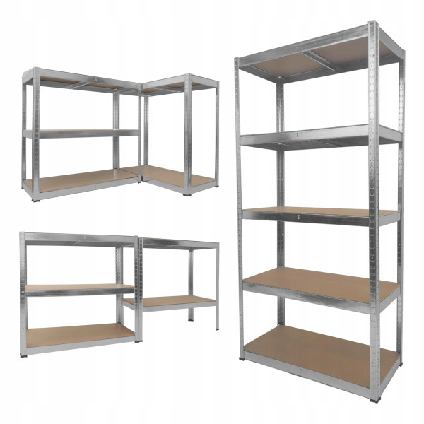 Mocny regał magazynowy metalowy 180x90x30cm szafka półka garaż HD7000 stal