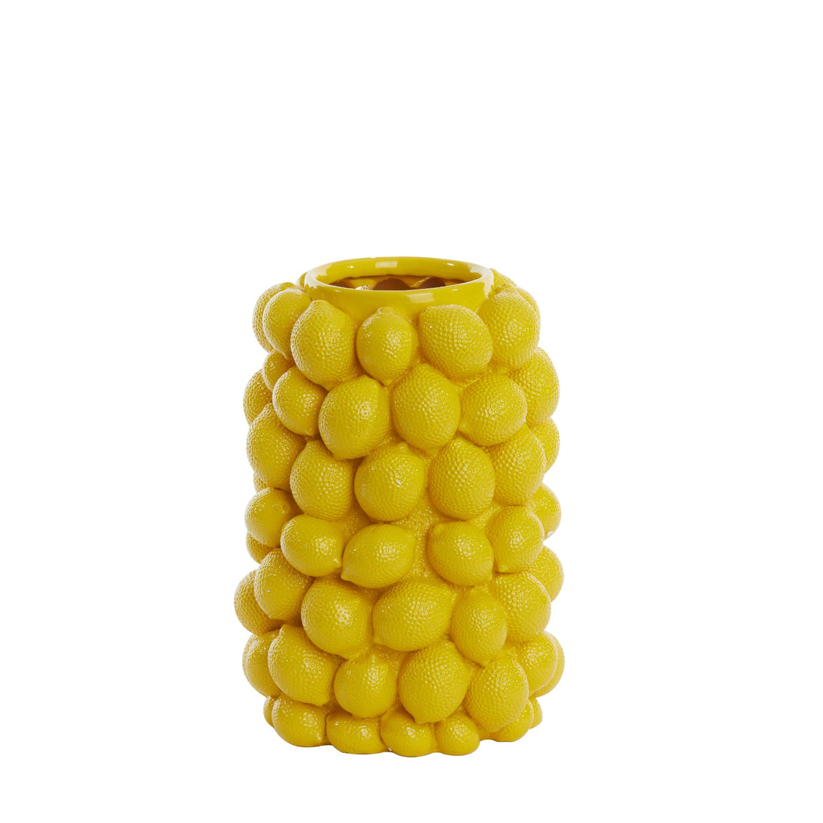 Light & Living vaas Lemon - geel - Ø23.5cm