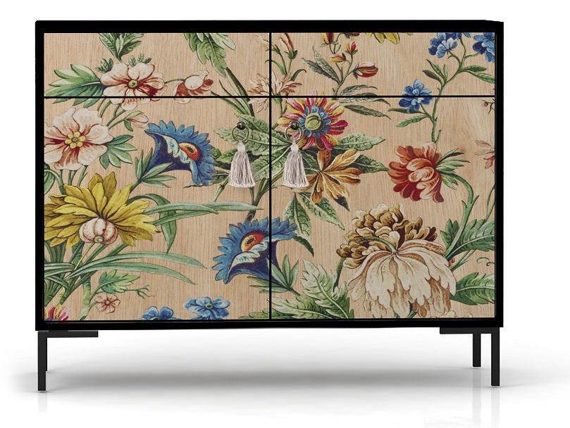 Dressoir MDF 2 deuren en 2 lades met print