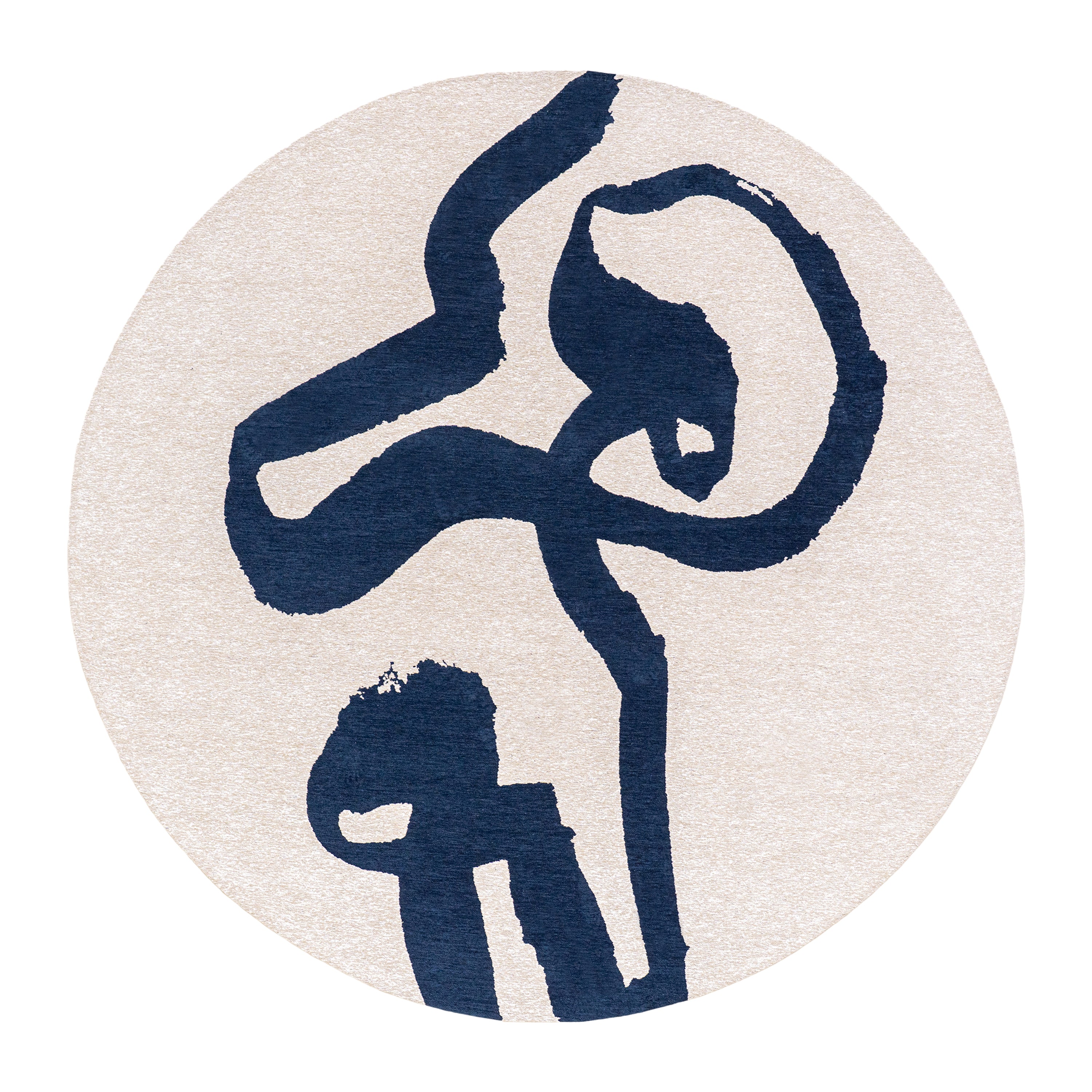 Louis de Poortere Ribbon Vloerkleed Ø 140 cm - Sea Ink