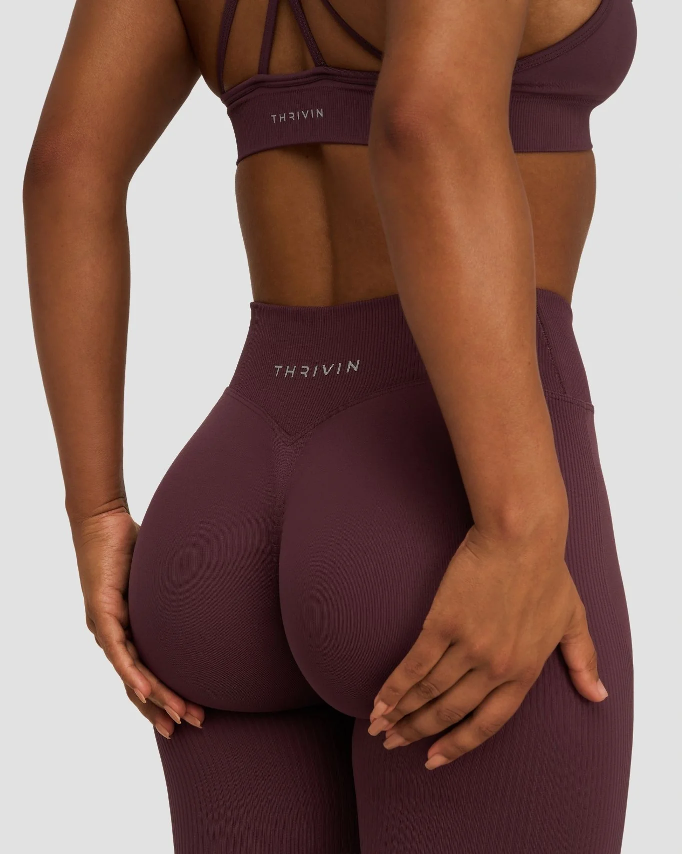 Elevate™ Sculpting Mid Waist Scrunch Leggings | Dark Mauve