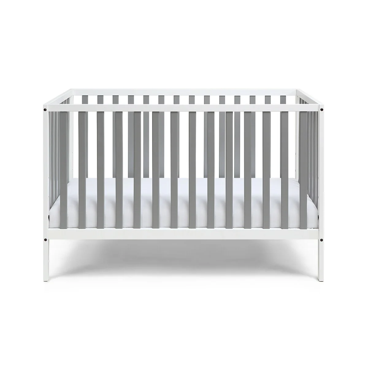 Baby Cache Deux Remi 3-in-1 Convertible Island Crib White/Gray