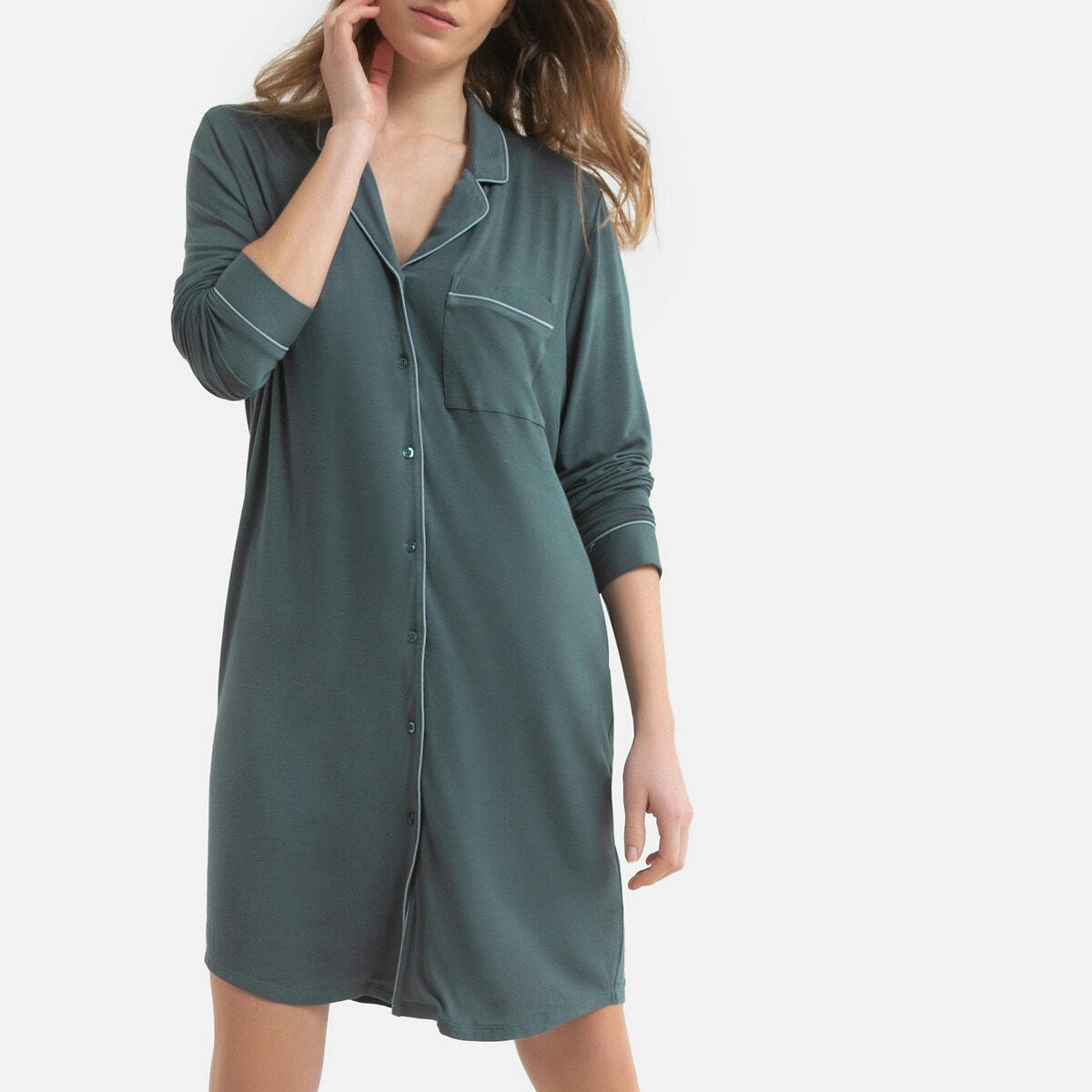 Chemise de nuit forme liquette, en maille