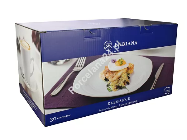 Serwis obiadowo - kawowy na 6 osób (30el) Lubiana - Elegance GIFT BOX