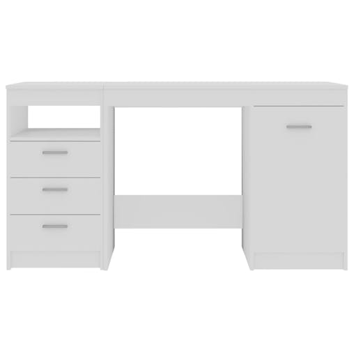 NNEVL Desk White 140x50x76 cm Engineered Wood