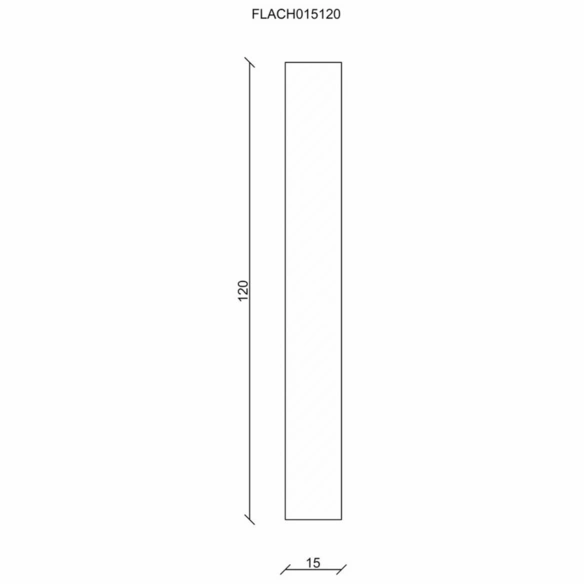Flachleiste, Fichte- & Kieferholz natur, LxHxT: 200 x 12 x 1,5 cm