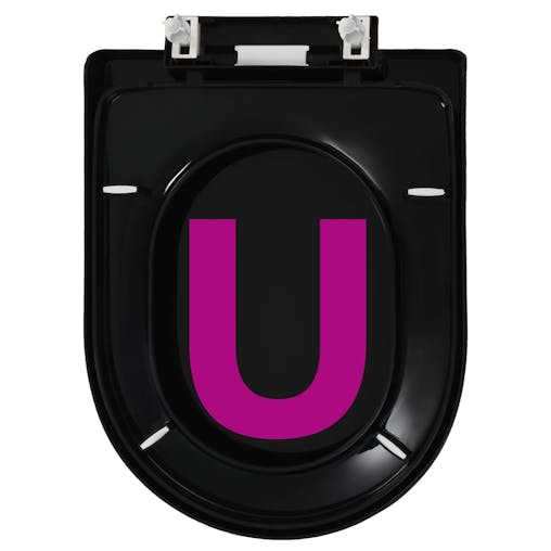 NNEVL Soft-close Toilet Seat with Quick-release Design Black