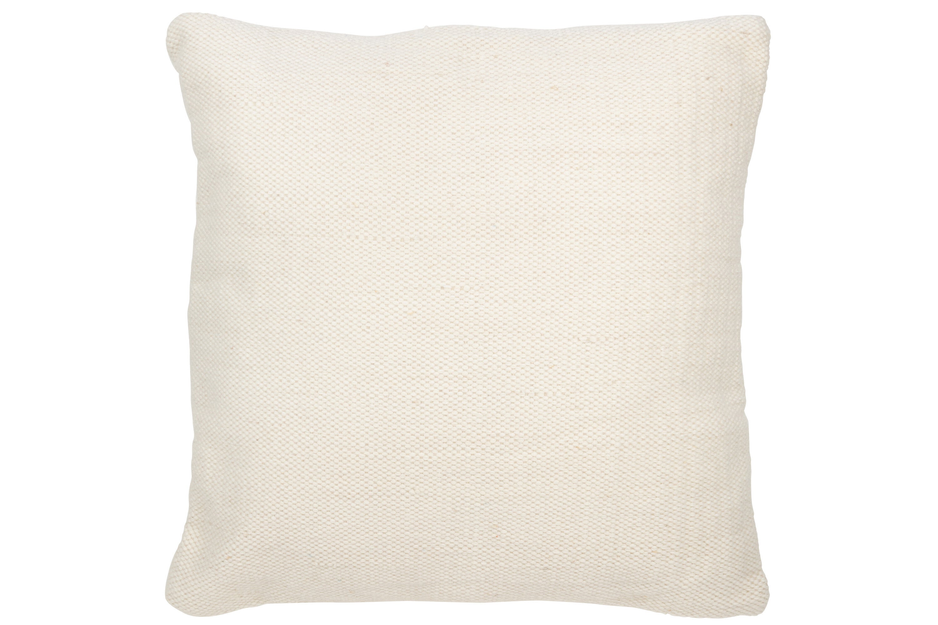 J-Line kussen Geweven - wol - creme - large