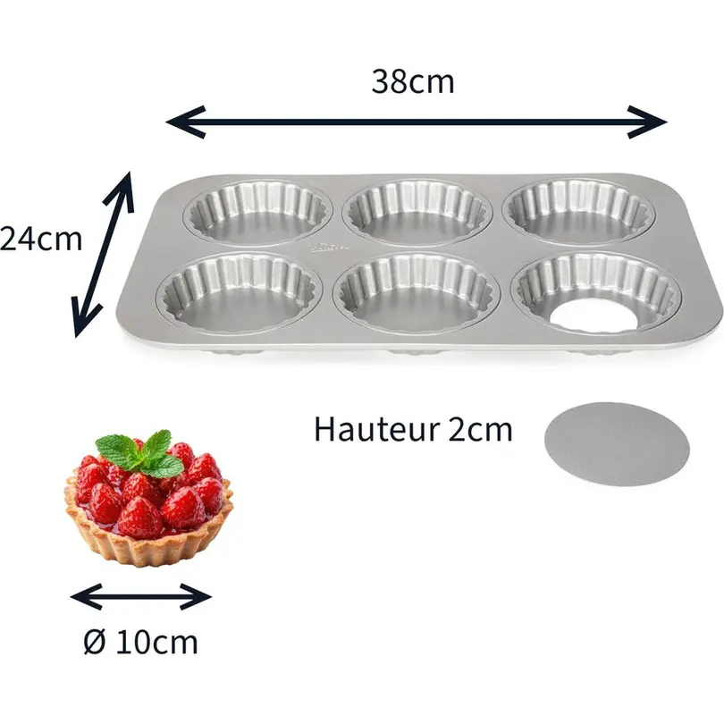 Backform 6er-Set Silver-Top